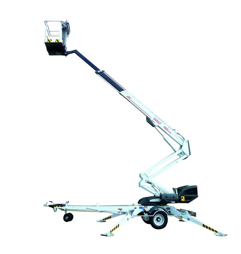 Släpvagnslift, vikbom < 16 m pfh, batteri/el