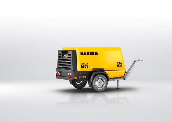 Kompressor, hjul, luftmängd < 6 m3/min < 12 bar, diesel