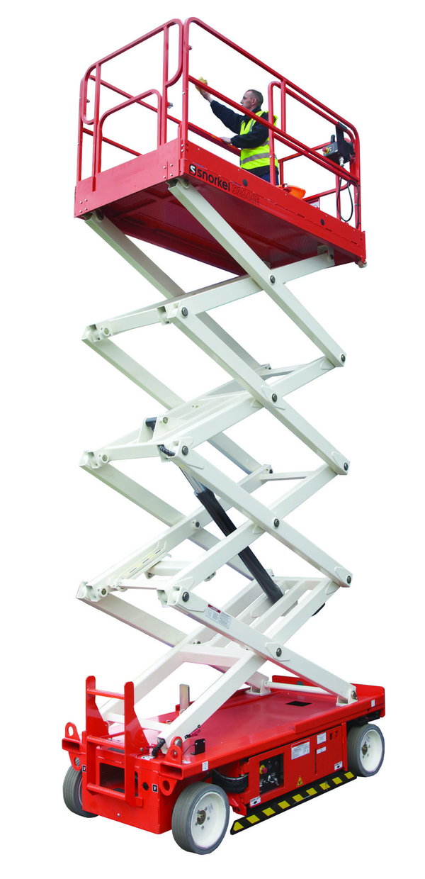 Saxlift, självg < 9 m pfh, smal, batteri/el