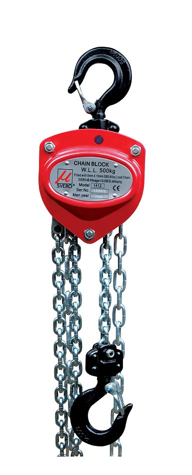 Lyftblock < ca 1000 kg, manuellt