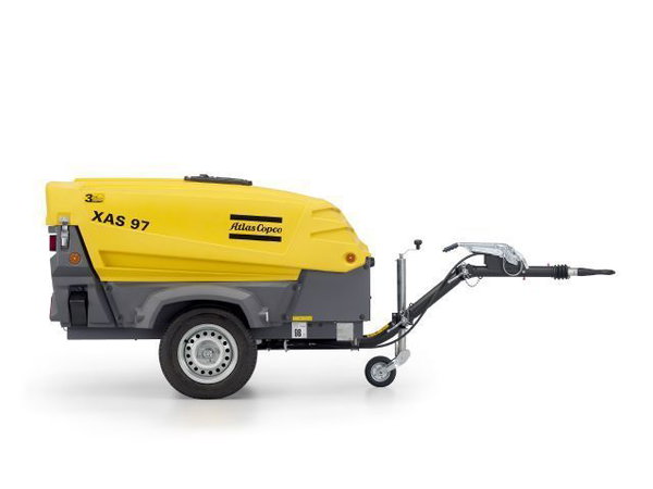 Kompressor, hjul, luftmängd < 6 m3/min < 10 bar, diesel